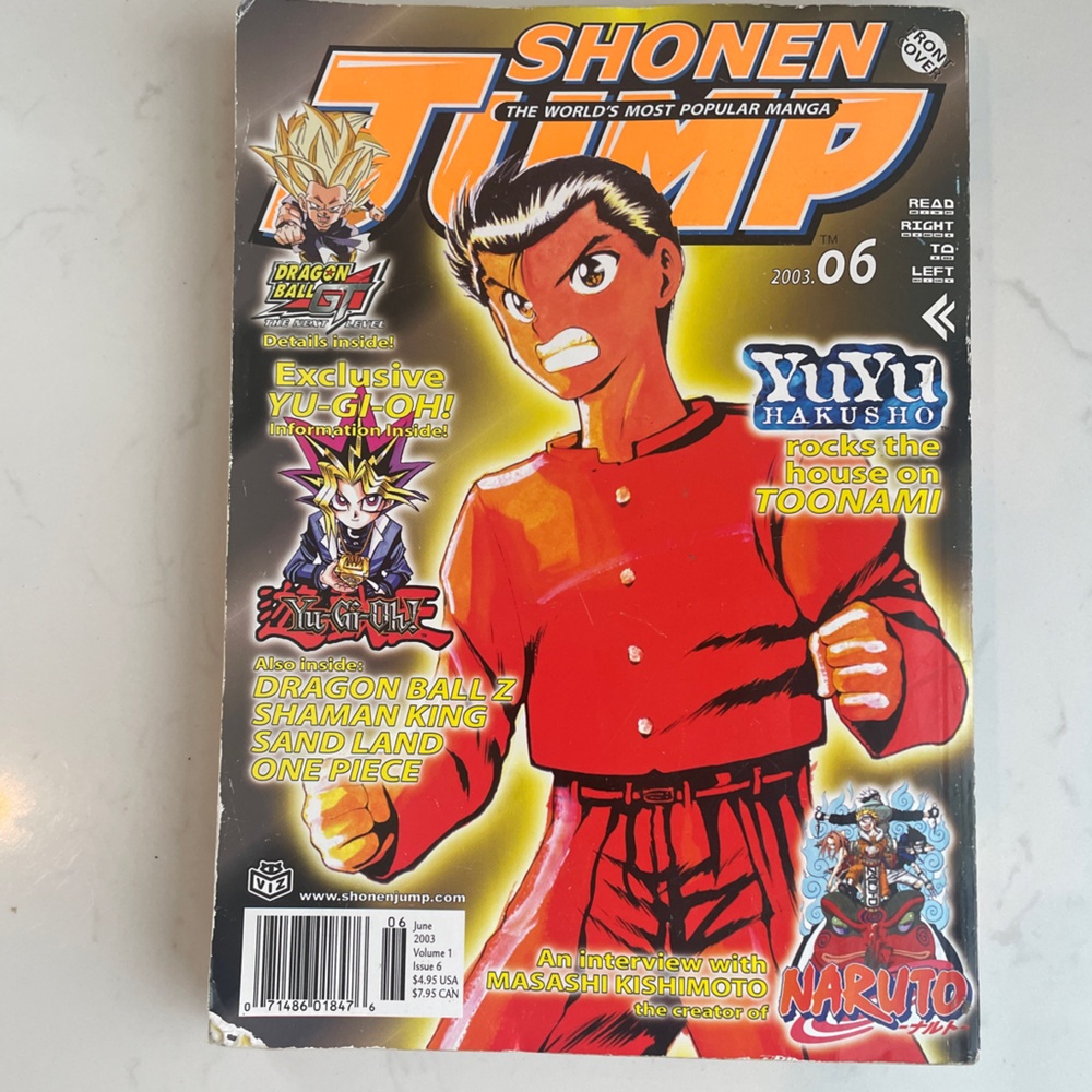 Shonen Jump Magazine June 2003 Volume 1 Issue 6. Preowned Condition